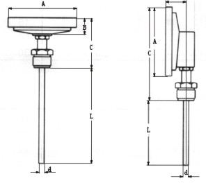 雙金屬溫度計(jì)軸向、徑向型
